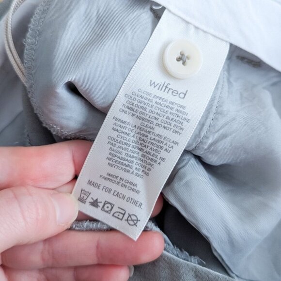 WILFRED Effortless Crop Pant Talin Basalt Grey Tall High Rise Pants 0 ARITZIA - Picture 12 of 13